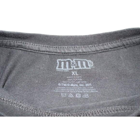 M&M Mars Vintage Women's T-Shirt XL Black Rhinestones Short Sleeve Relaxed Fit - Picture 5 of 11